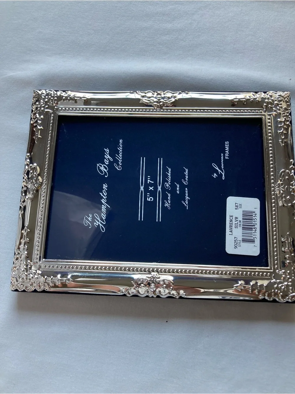 Lawrence Frames by Hampton Bays Collection Silver Ornate 5x7 Picture Frame